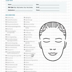 Skin Analysis Checklist Pad